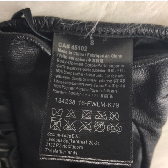Scotch & Soda | Fringe Black Sheep Leather Gloves - Picture 8 of 8